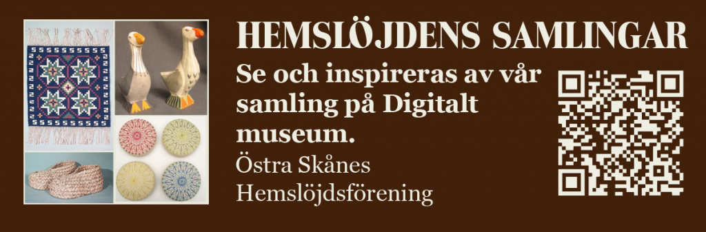 Banner för Östra Skånes hemslöjdsförening på Digitalt museum i Hemslöjdens samlingar