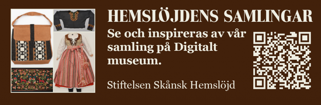 Banner för Stiftelsen Skånsk hemslöjd på Digitalt museum i Hemslöjdens samlingar