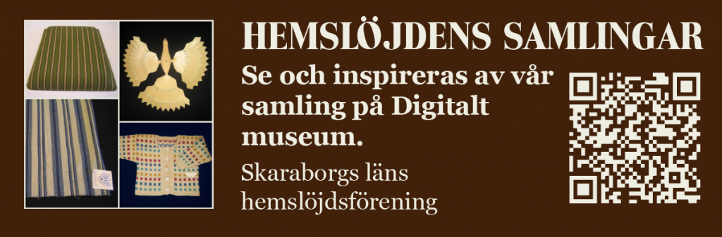 Banner för Skaraborgs läns hemslöjdsförening på Digitalt museum i Hemslöjdens samlingar