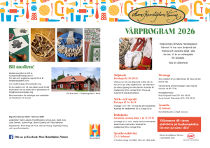 Vårprogrammet Mora Hemslöjdens Vänner 2026