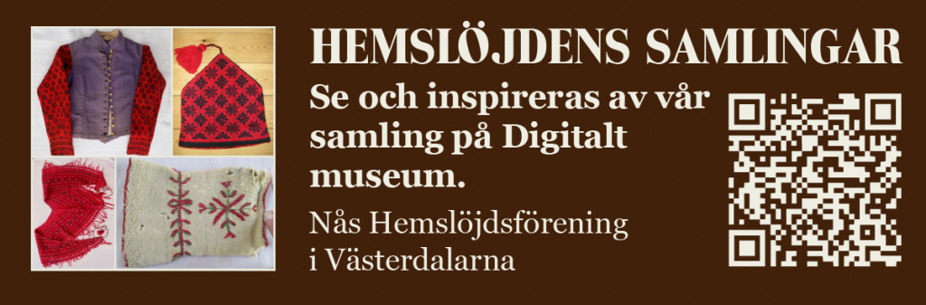 Banner för Nås hemslöjdsförening på Digitalt museum i Hemslöjdens samlingar