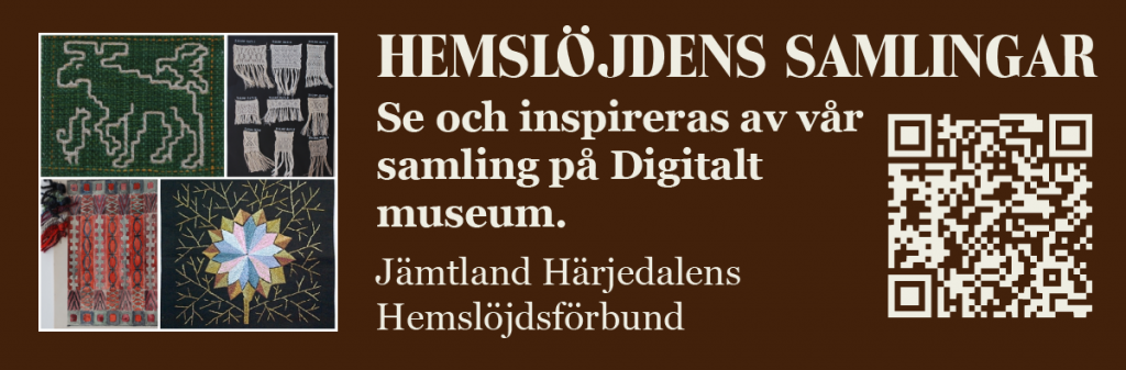 Banner för Jämtland Härjedalens Hemslöjdsförbund på Digitalt museum i Hemslöjdens samlingar