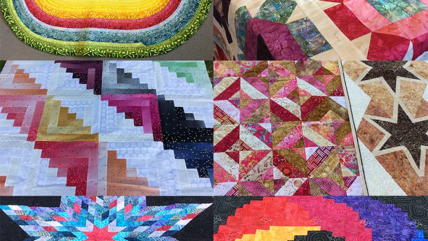 Kollage quiltade filtar