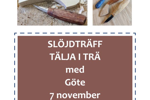 trämaterial och kniv