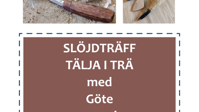 trämaterial och kniv