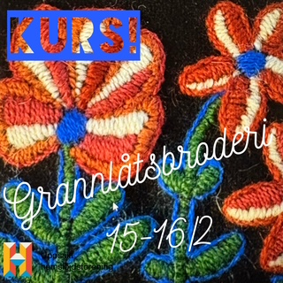 Kurs i grannlåtsbroderi 15-16 februari.